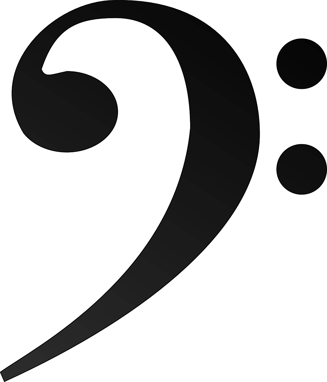 1097x1280 Free F Clef & Music Image