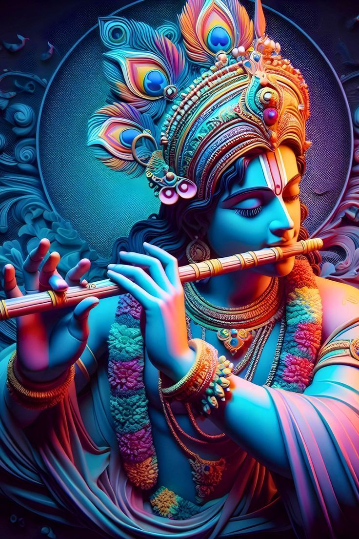 Krishna With Flute Wallpapers - Top Free Krishna With Flute Backgrounds ...