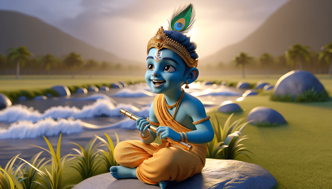 1280x731 Download Ai Generated, Hare Krishna