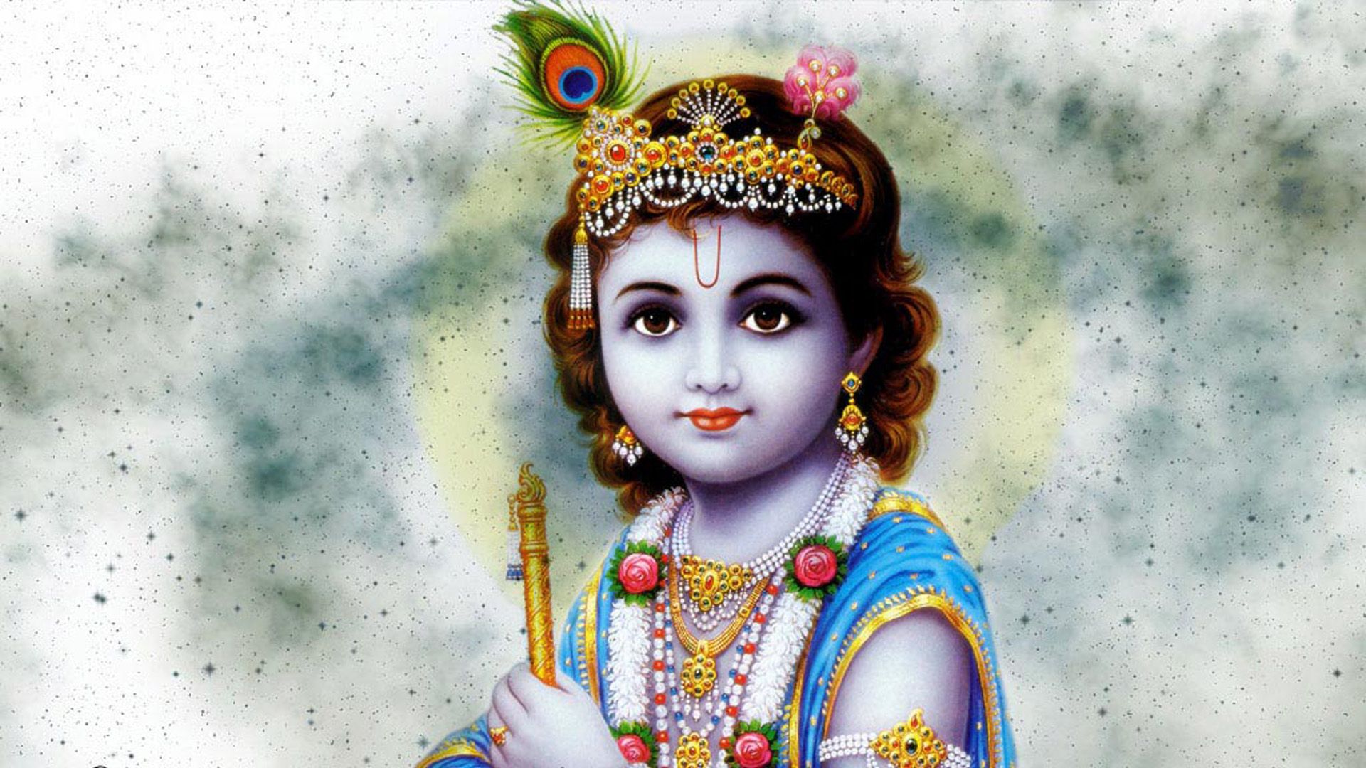 1920x1080 Krishna Flute Peacock Feather God HD