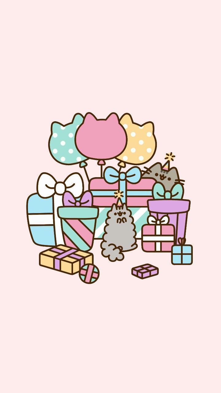 720x1280 Birthday Pusheen Wallpaper