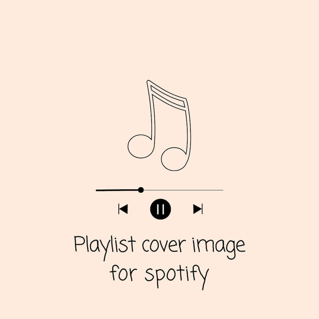 1080x1080 Download Beige Spotify Playlist Cover Illustration Wallpaper