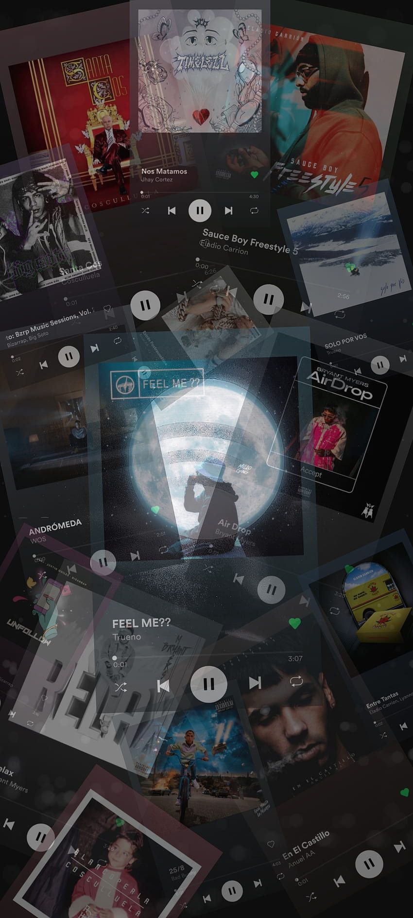 850x1889 Spotify songs HD wallpaper