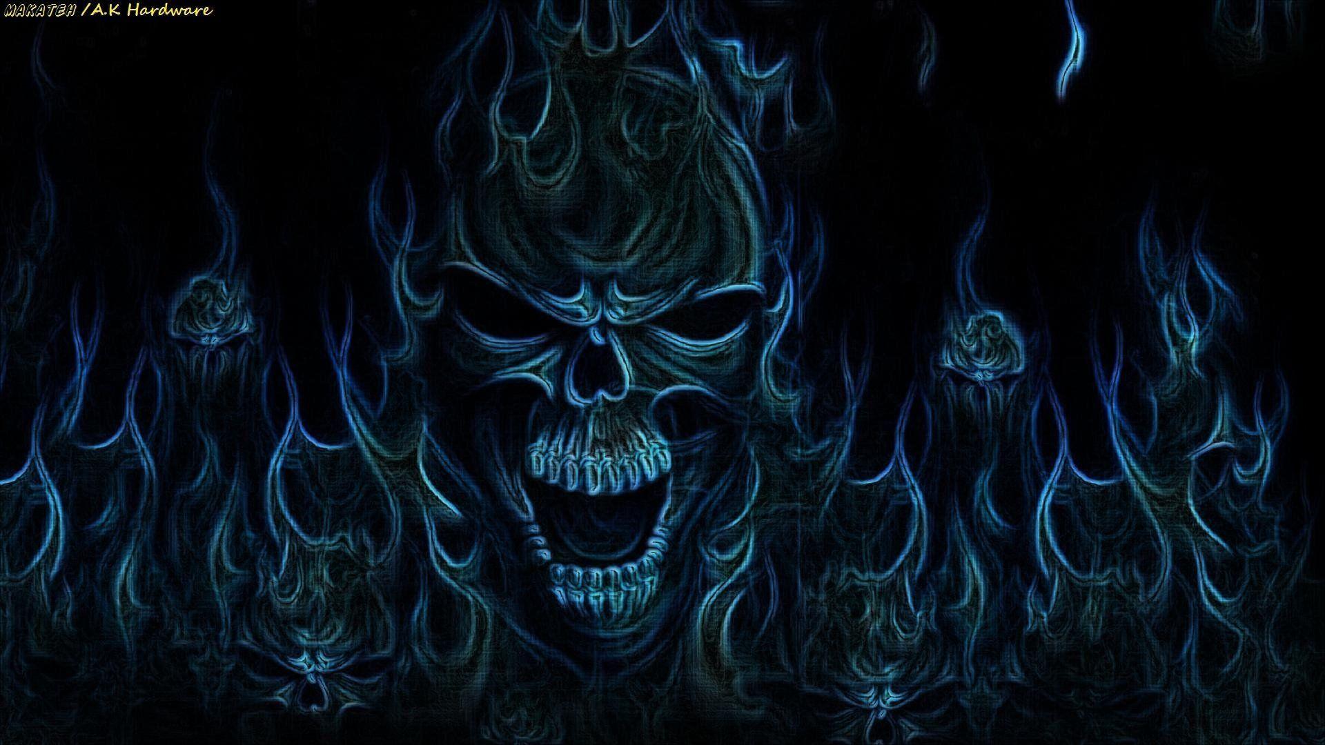 1920x1080 Dark Skull Fantasy Hình nền kinh dị trừu tượng trừu tượng.  Đầu lâu