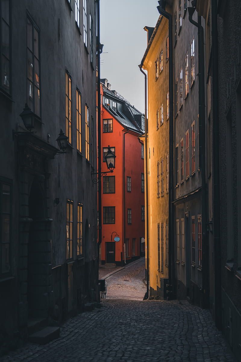 800x1200 Street, buildings, city, stockholm