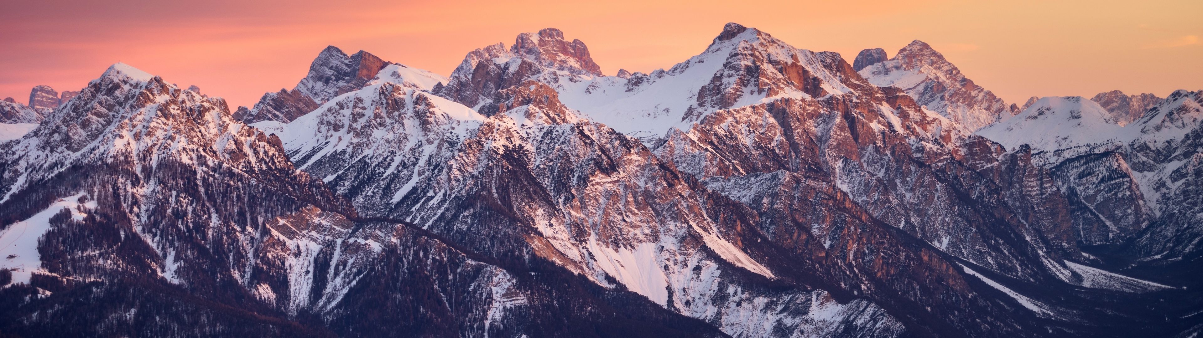 3840x1080 Dolomites Wallpaper 4K, South Tyrol, Mountain range
