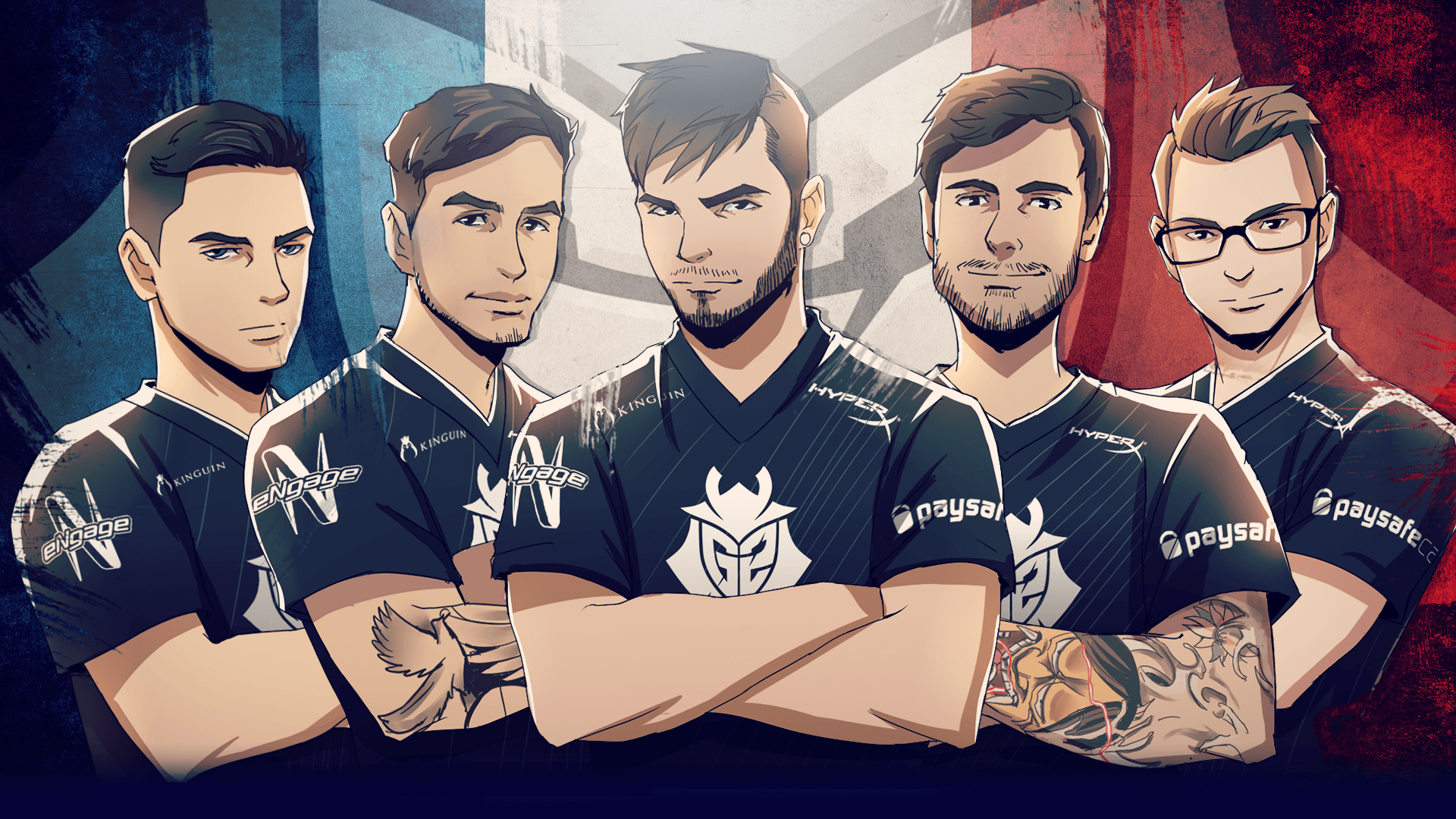 1920x1080 G2 Esports 2017 CSGO Wallpaper France version