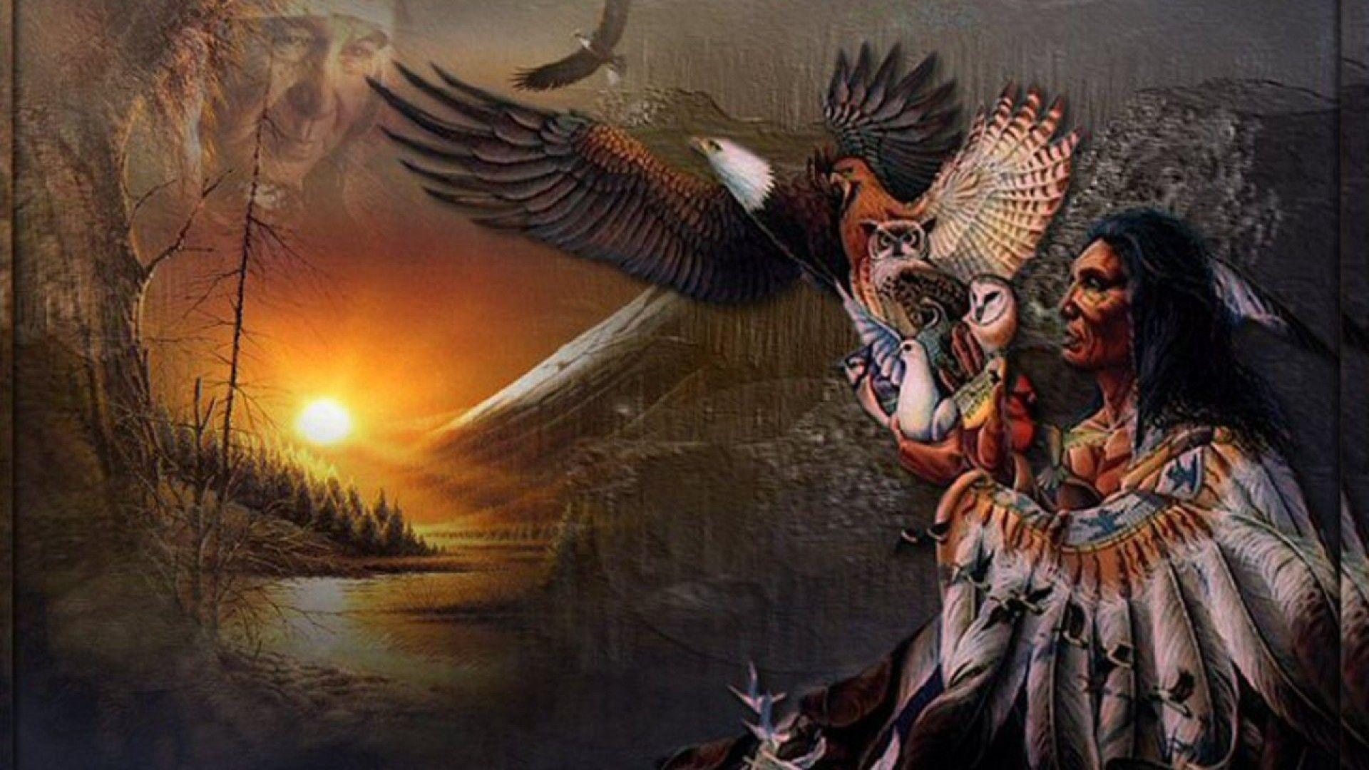 1920x1080 Native American Spirit Wallpaper