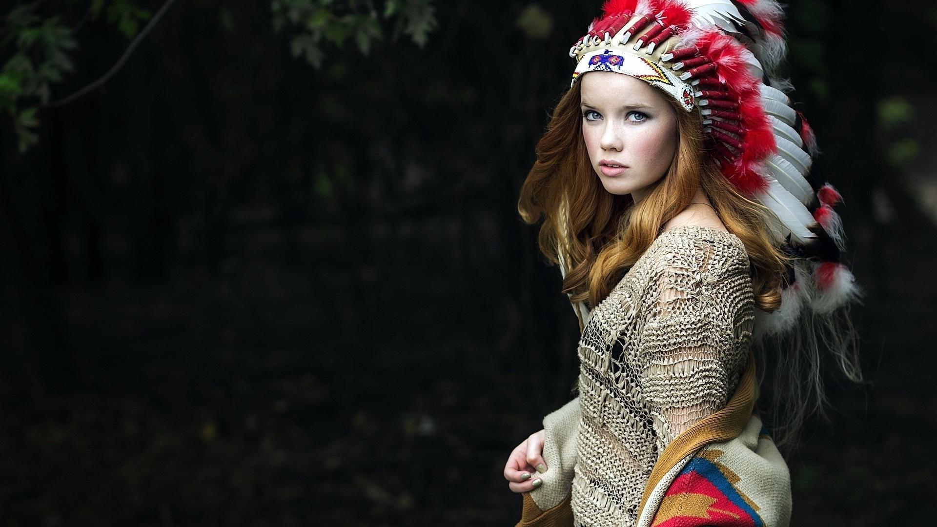 1920x1080 Native American Gir. Wallpaper for Android