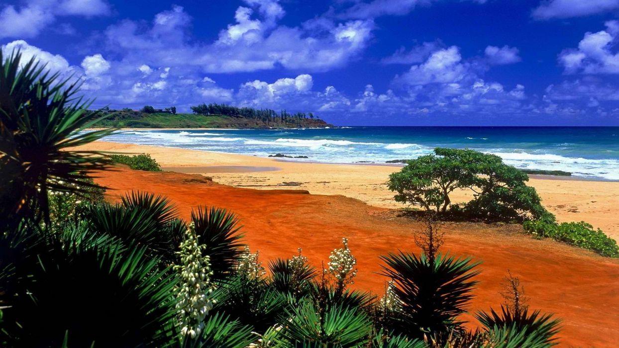 1244x700 Hawaii kauai beaches wallpaperx1080
