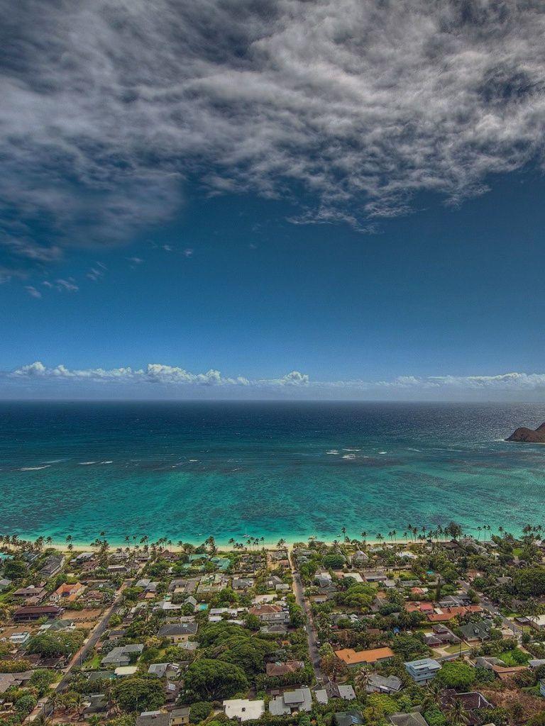 768x1024 Lanikai Beach Hawaii iPad wallpaper