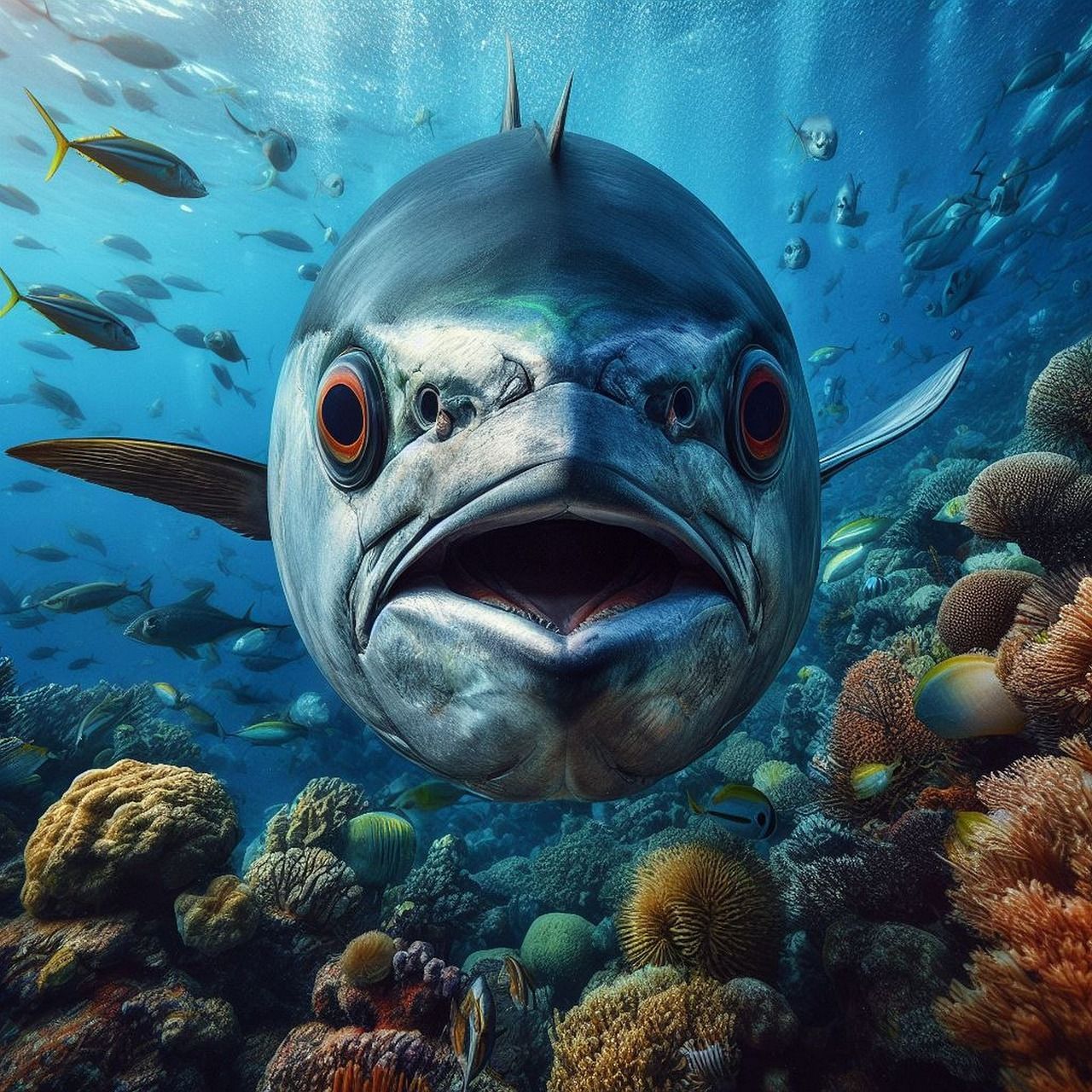 1280x1280 Download Ai Generated, Fish, Tuna