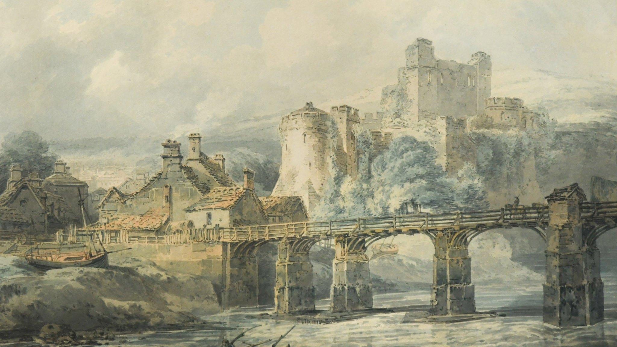 2048x1152 Turner's Chepstow Castle painting to