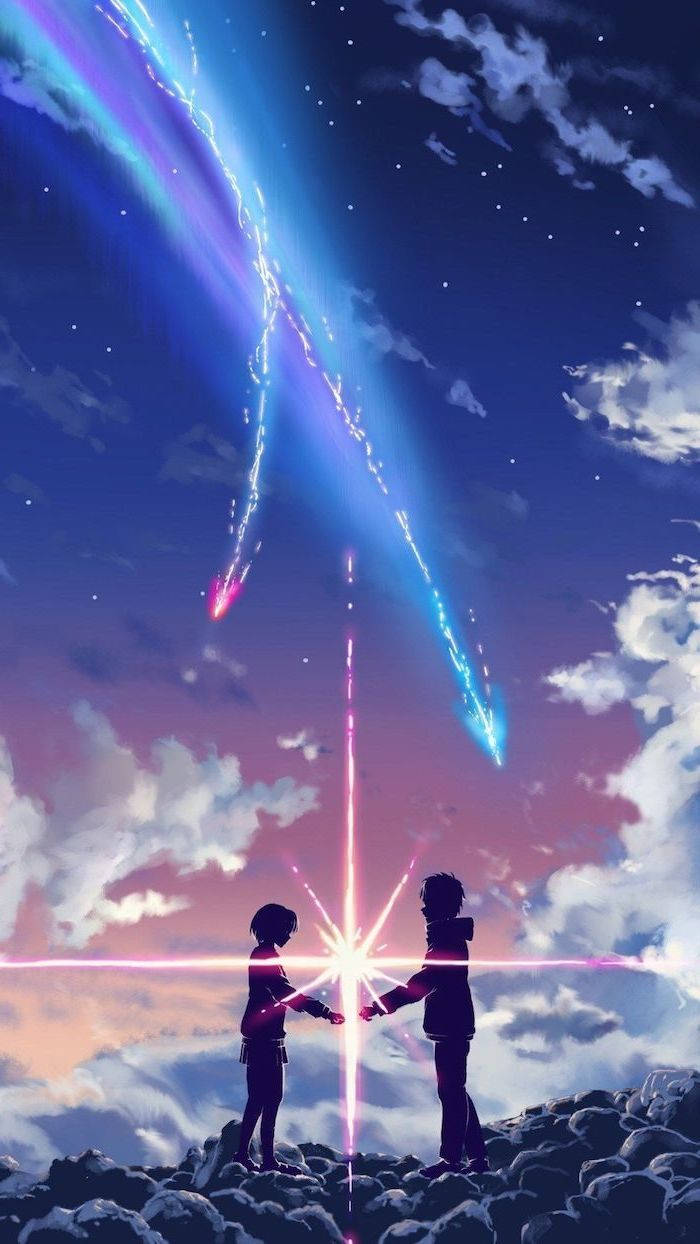 700x1244 Blue Aesthetic Your Name Wallpaper