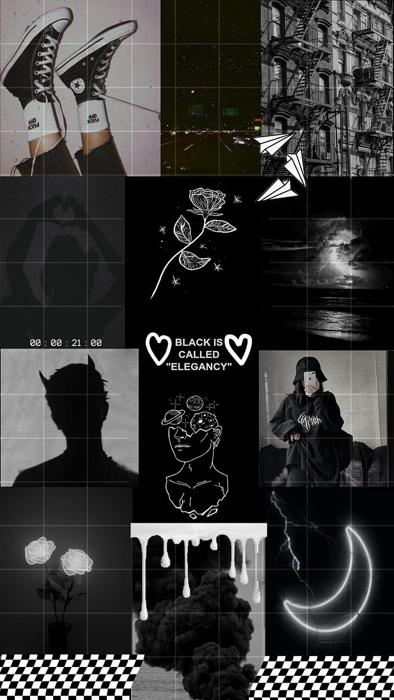 800x1420 Aesthetic black, aesthetic, black, cool
