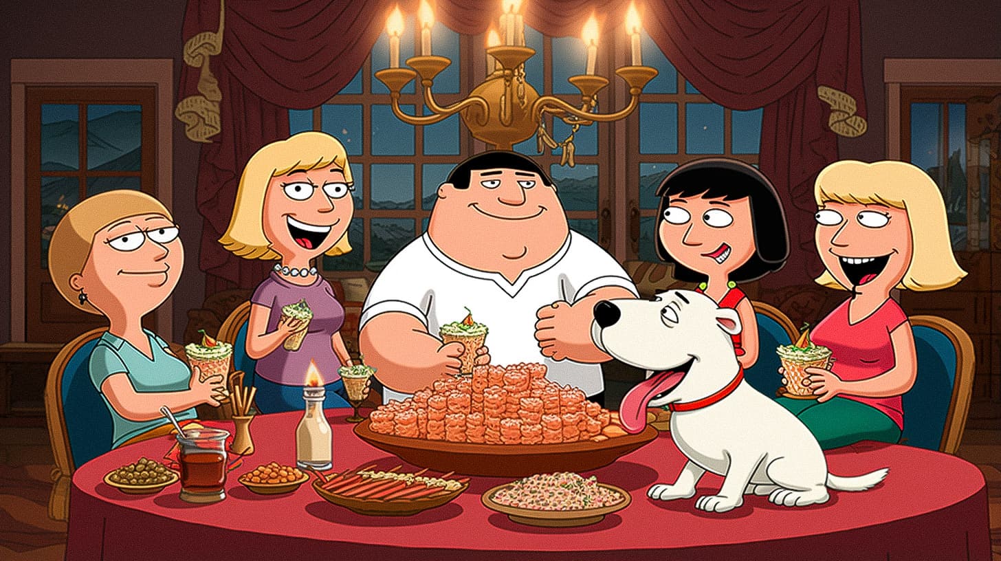 1456x816 Family Guy Midjourney style. Andrei