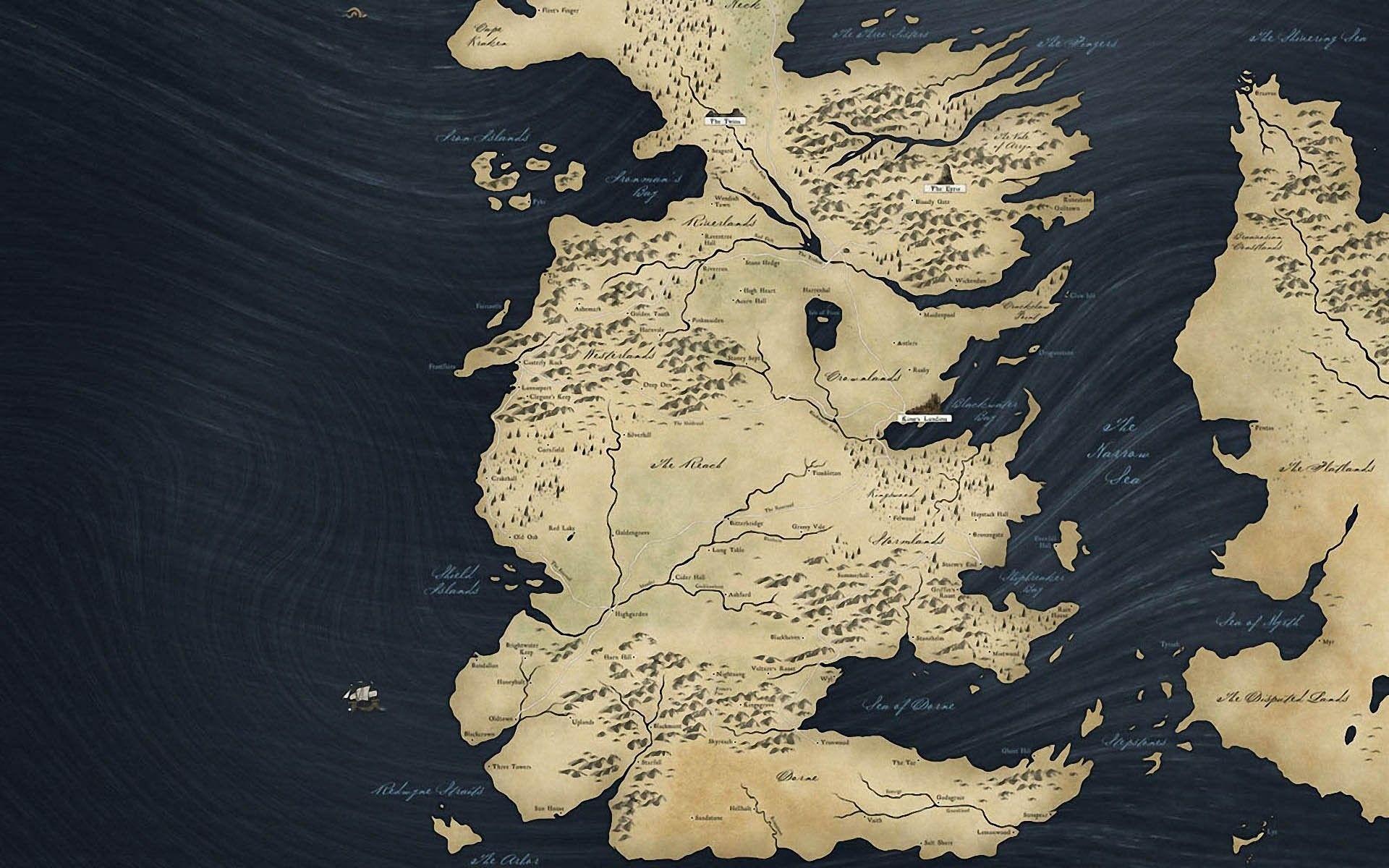 1920x1200 Westeros Map Wallpaper