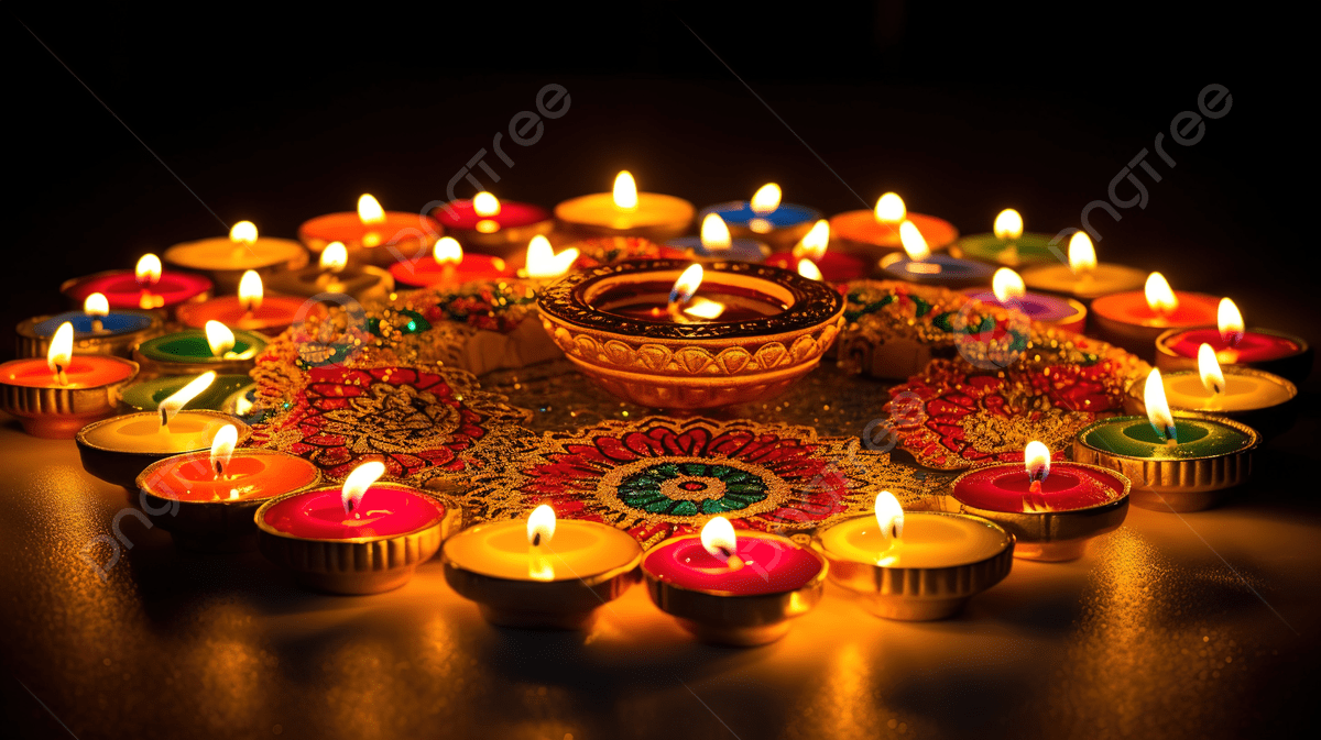 1200x673 Diwali Festival Background, Round Of