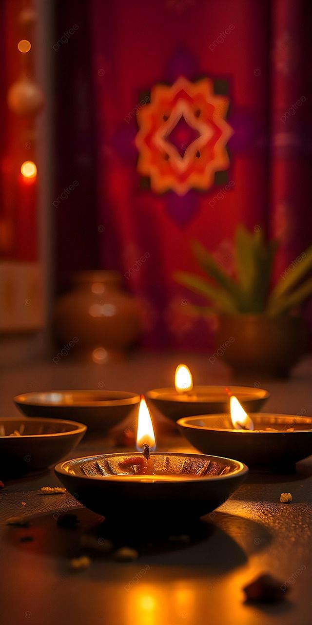 640x1280 Heppy Diwali Lights Background