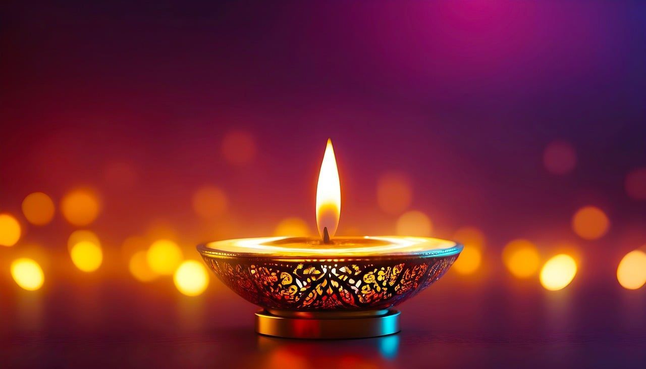 1280x731 Diya Light & Diwali Image