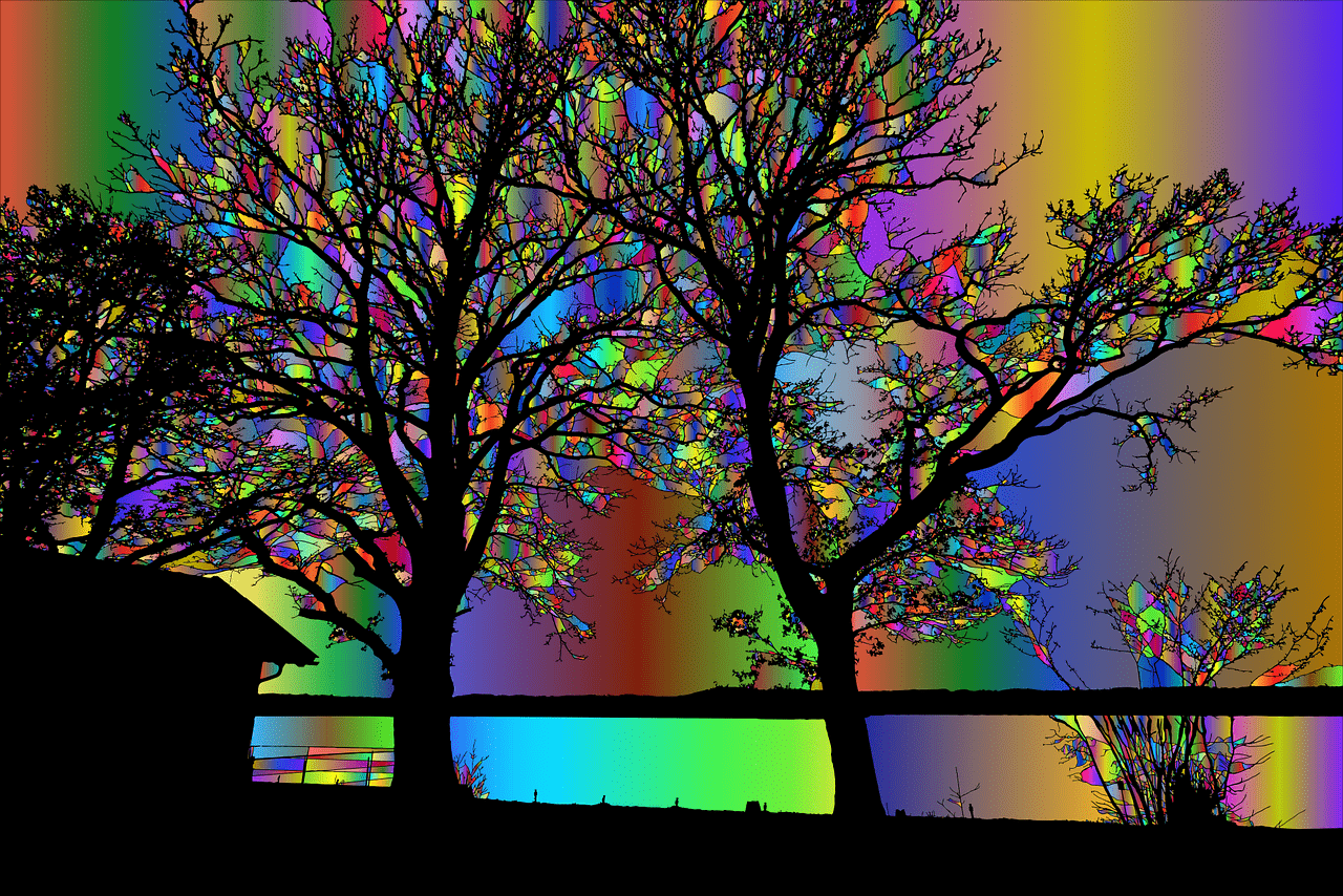 1280x854 Download Surreal, Psychedelic, Trees