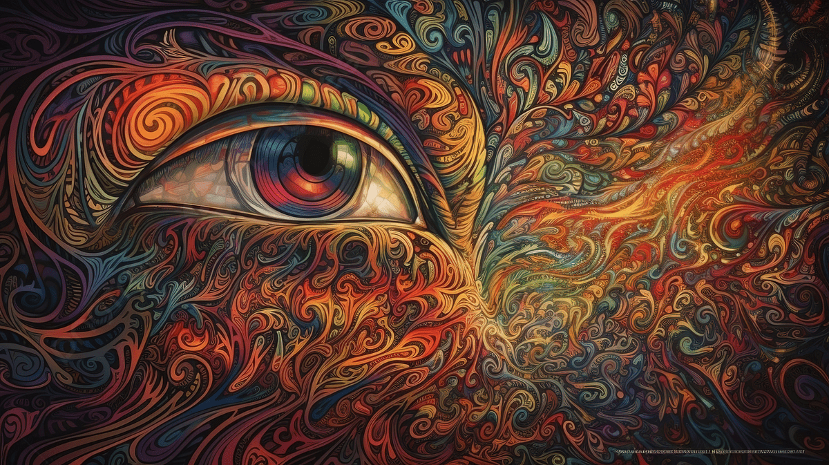 1200x673 Psychedelic Eye Background, Wall Art