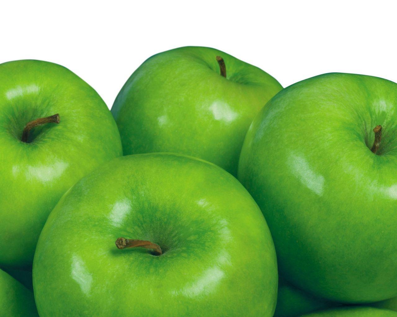 1280x1024 Download wallpaper 1280x1024 green apples, ripe, healthy