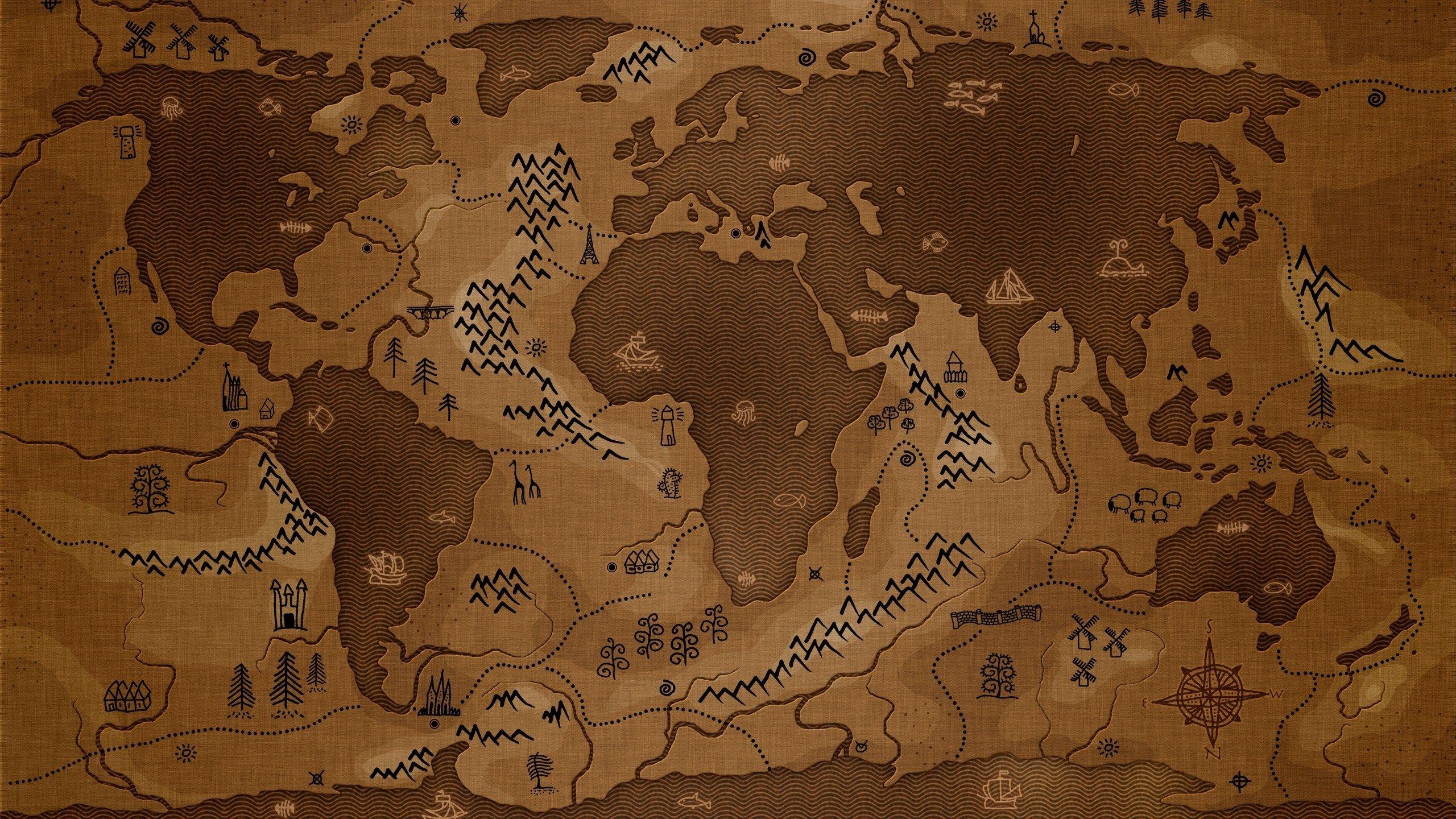 2560x1440 Westeros Map Wallpaper