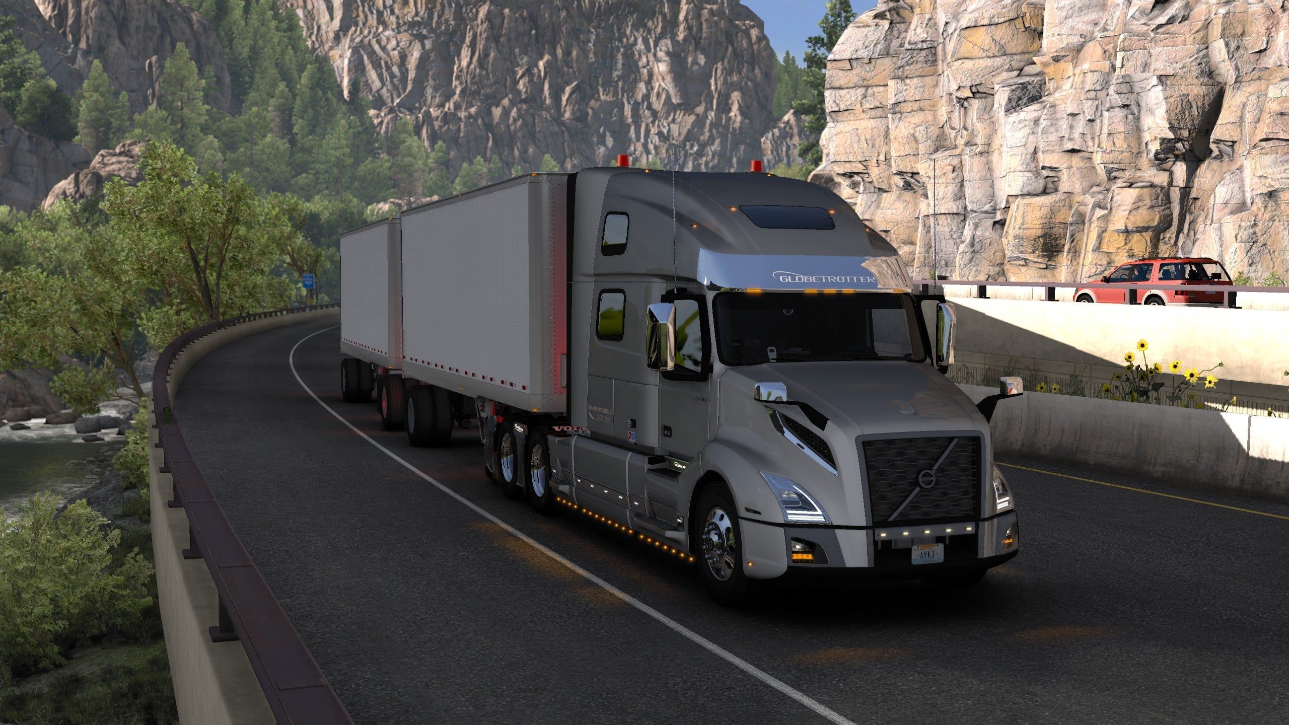 2560x1440 Cruising Colorado. Volvo VNL 860
