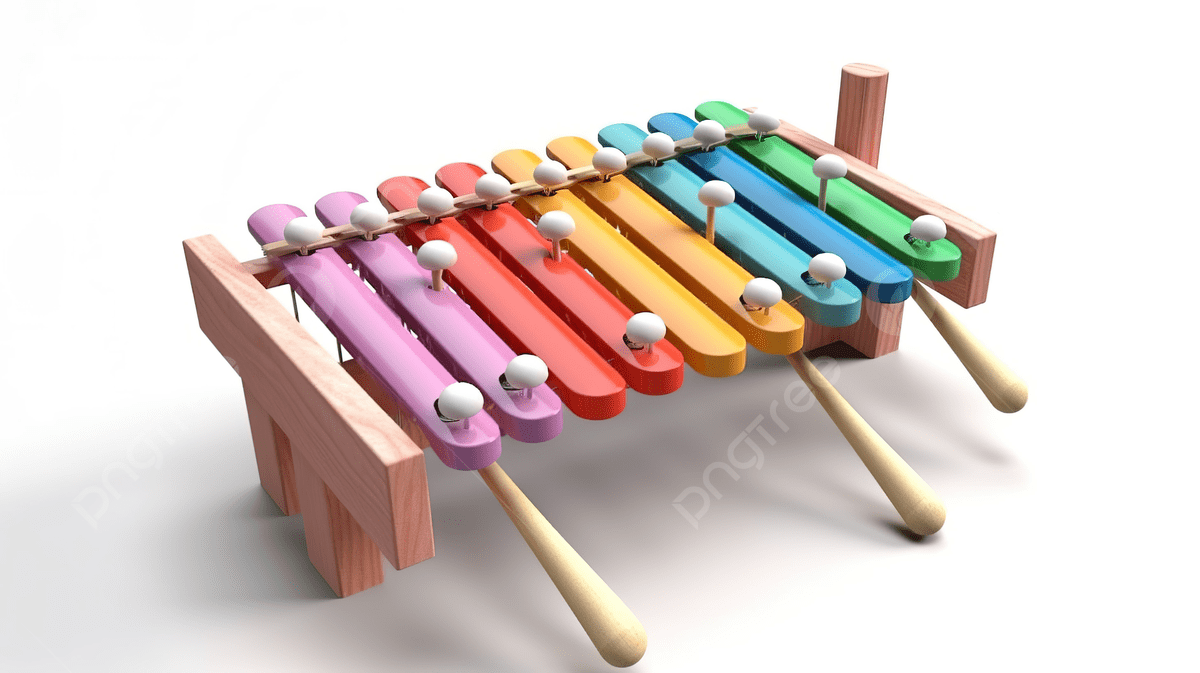 1200x673 3D Rendered Vibrant Wood Xylophone With