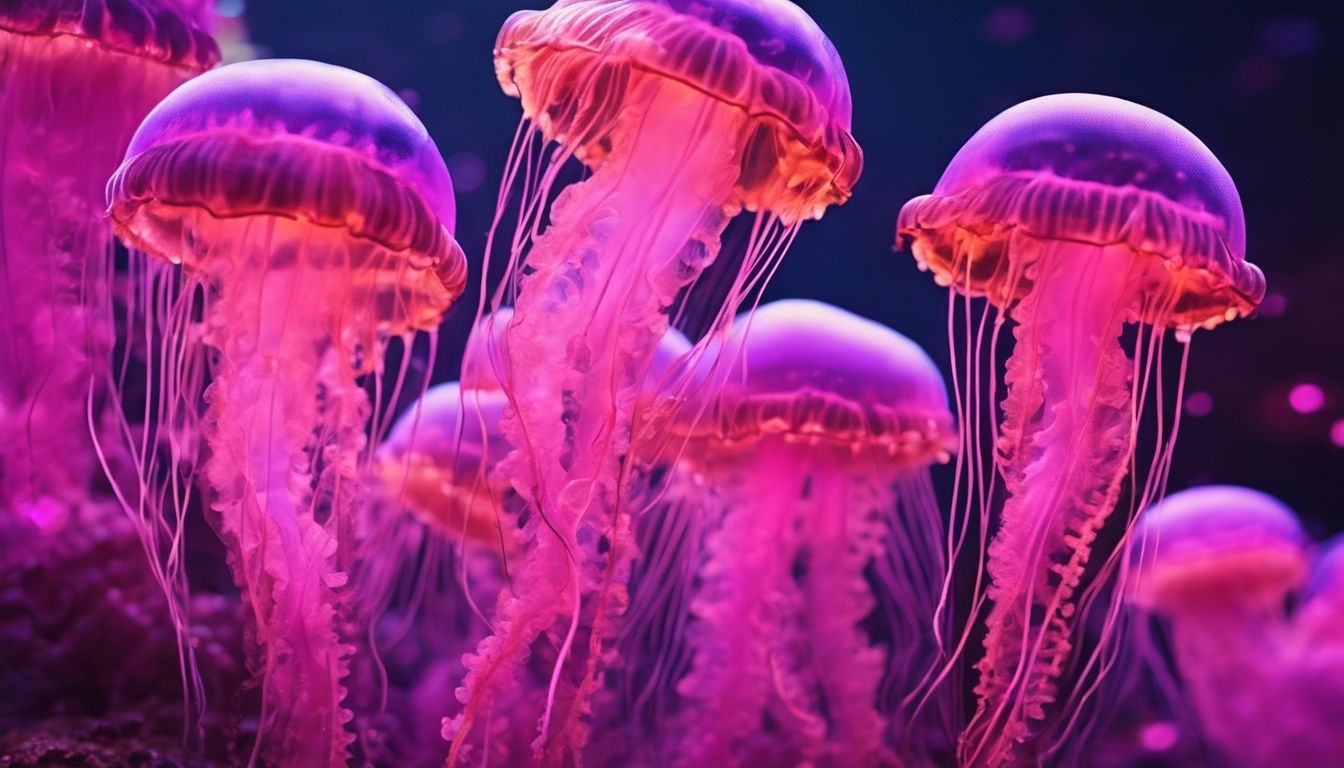 1344x768 Bioluminescent jellyfish glowing