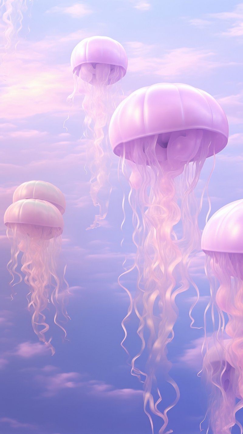 800x1427 iPhone Wallpaper Pink Jellyfish Image