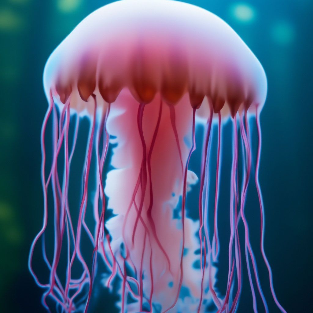 1024x1024 Pink jellyfish beautiful jelly fish