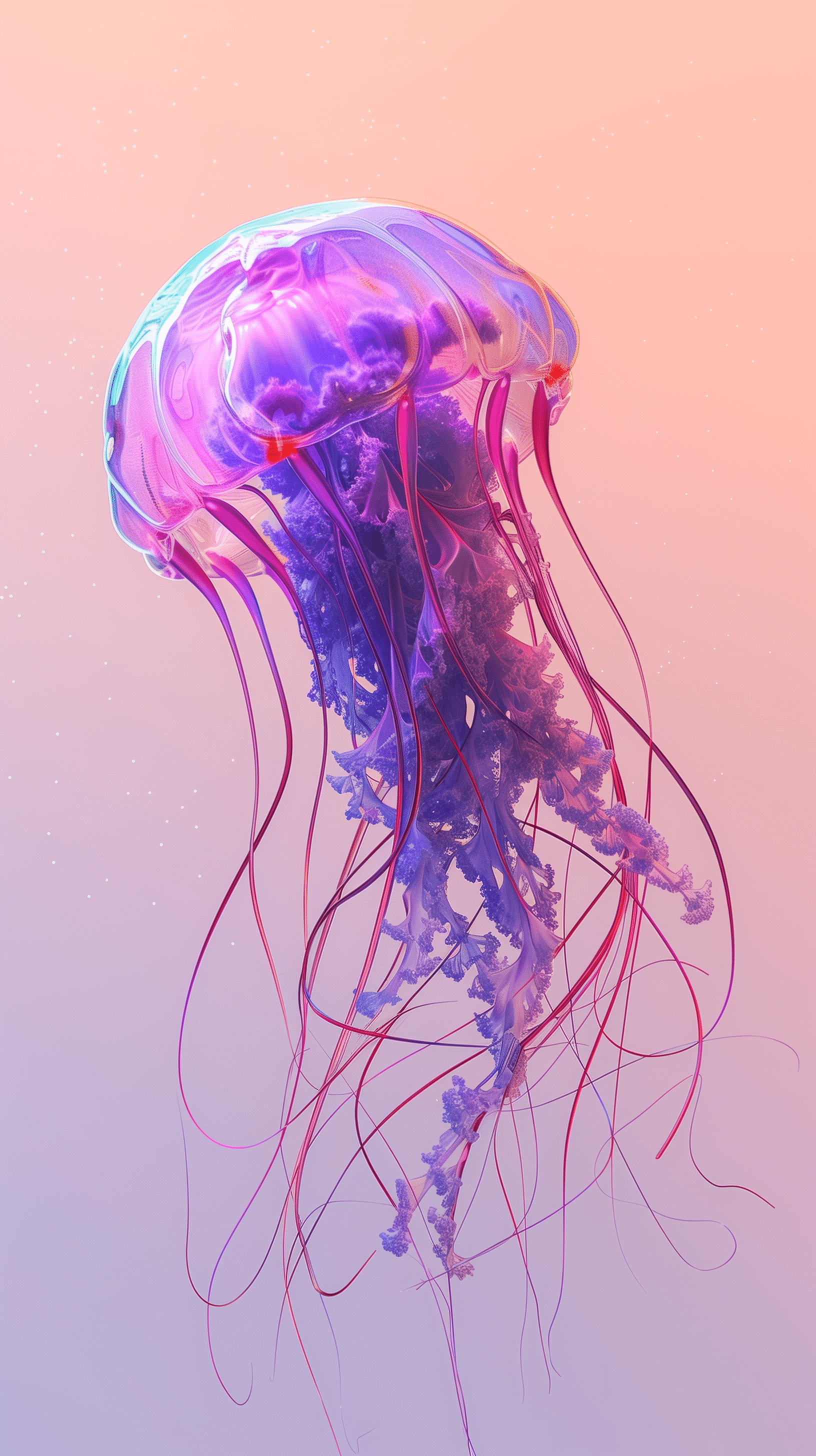 1632x2912 Radiant Jellyfish Wallpaper