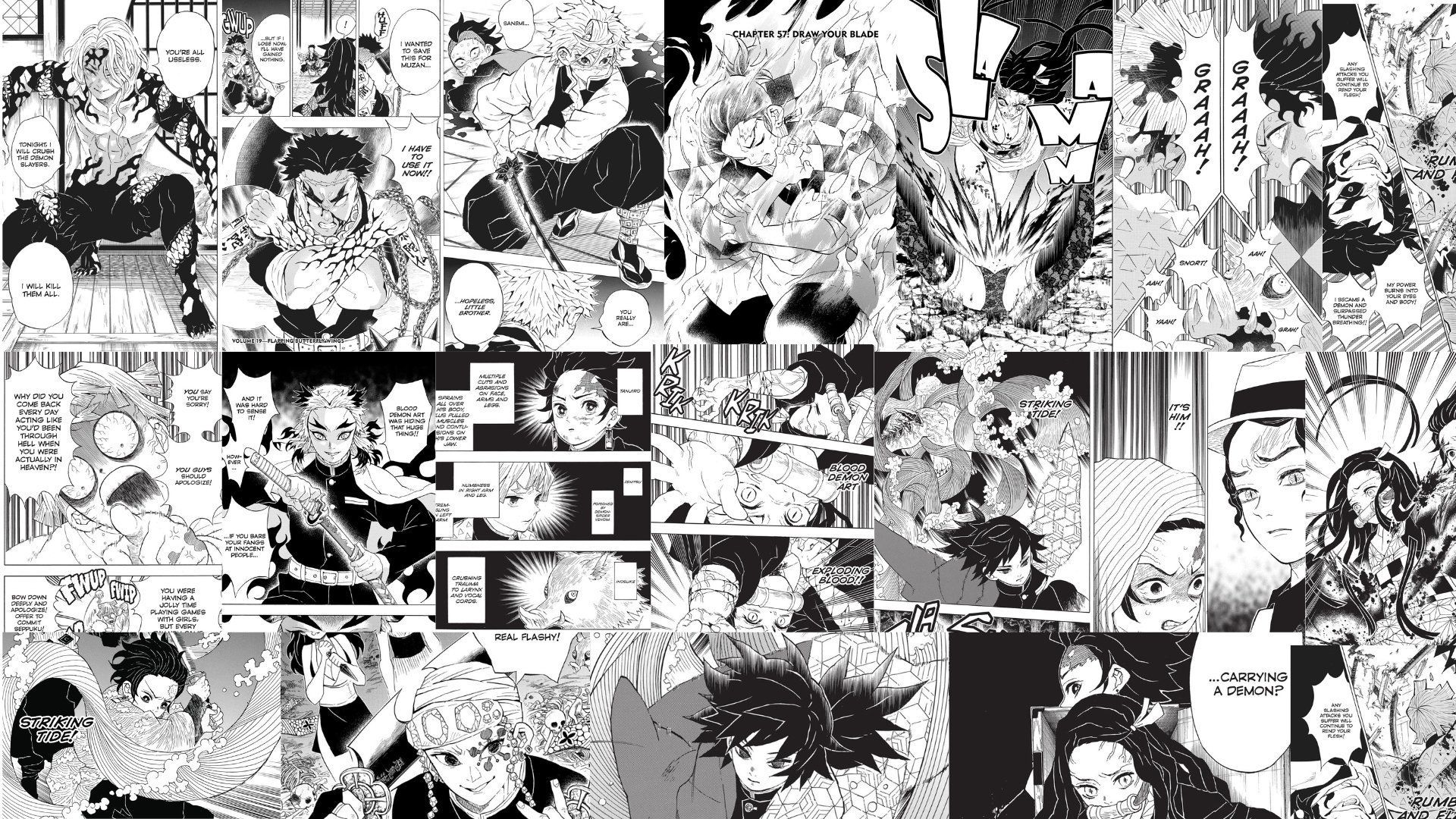1920x1080 Pcs Demon Slayer Manga Panels