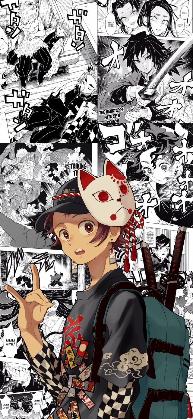 640x1385 Demon Slayer Manga Pop Wallpaper : r