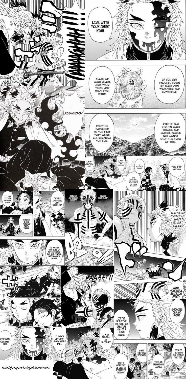 736x1495 Kyojuro Rengoku manga panel wallpaper