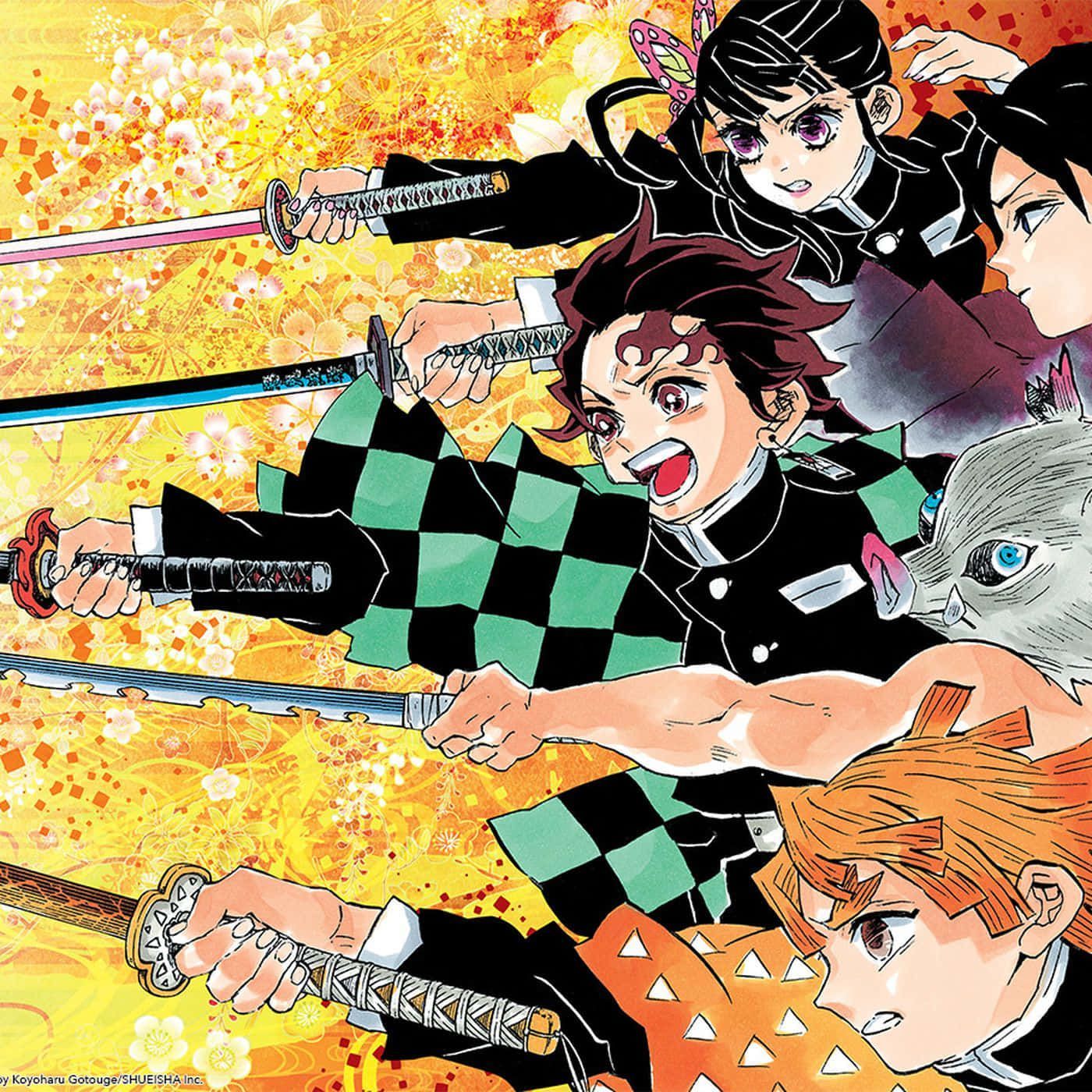 1400x1400 Demon Slayer Manga Wallpaper