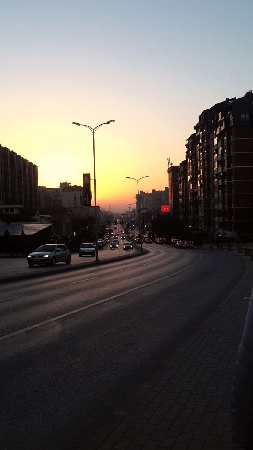 850x1509 sunset, pristina HD phone wallpaper