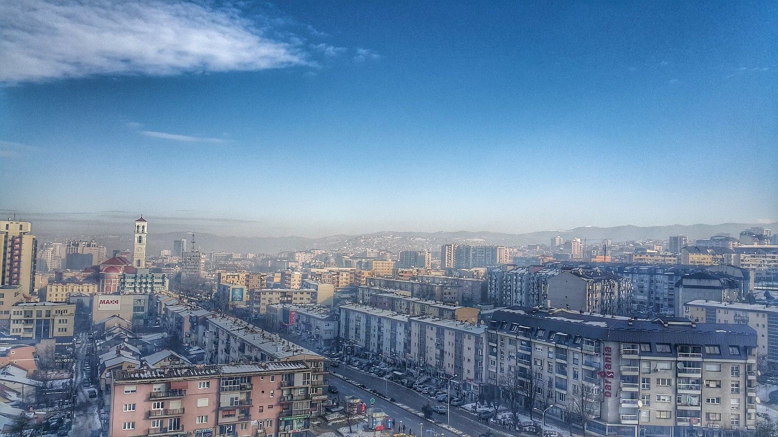 1600x900 Cold winter in Prishtina, Kosovo