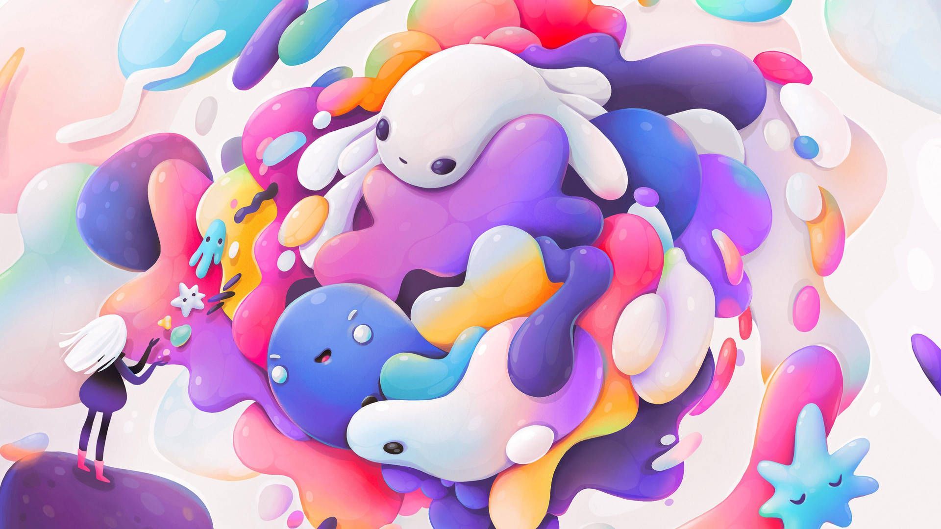 1920x1080 4k Doodle Wallpaper