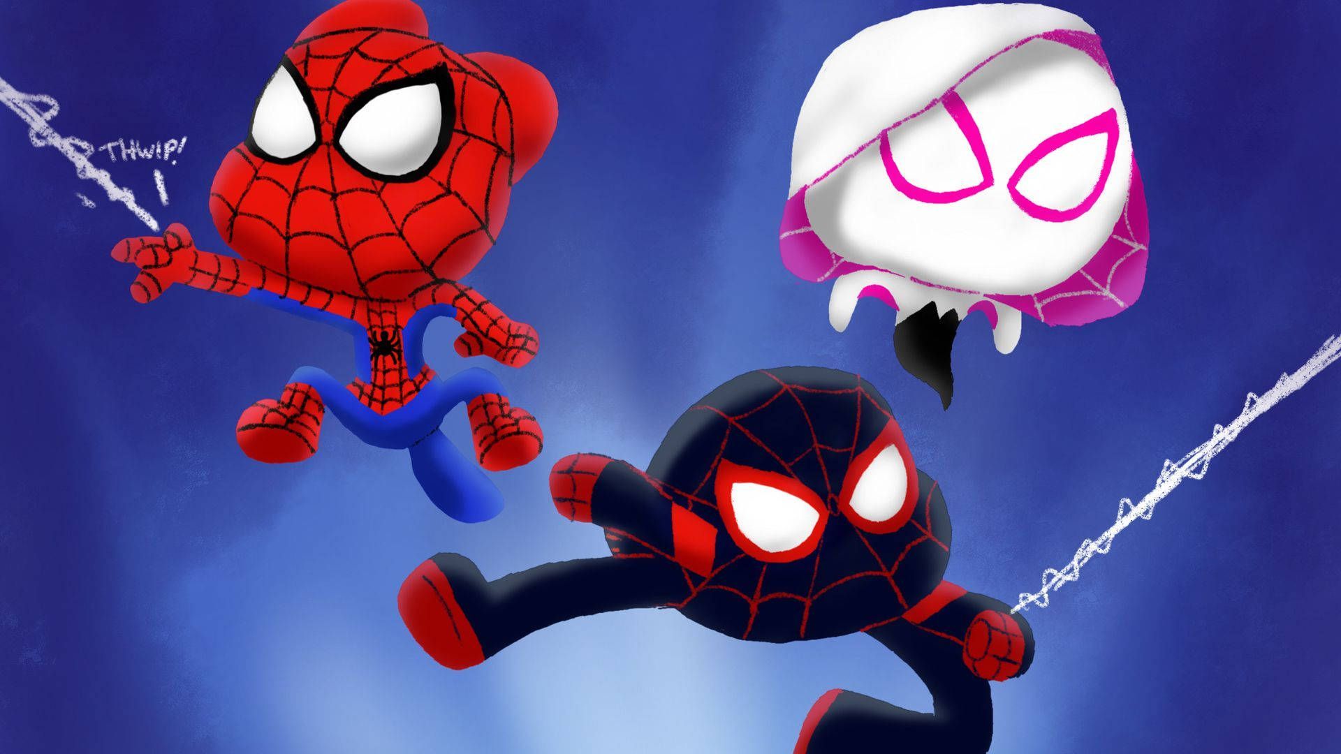 1920x1080 Gumball As Spiderman Wallpaper