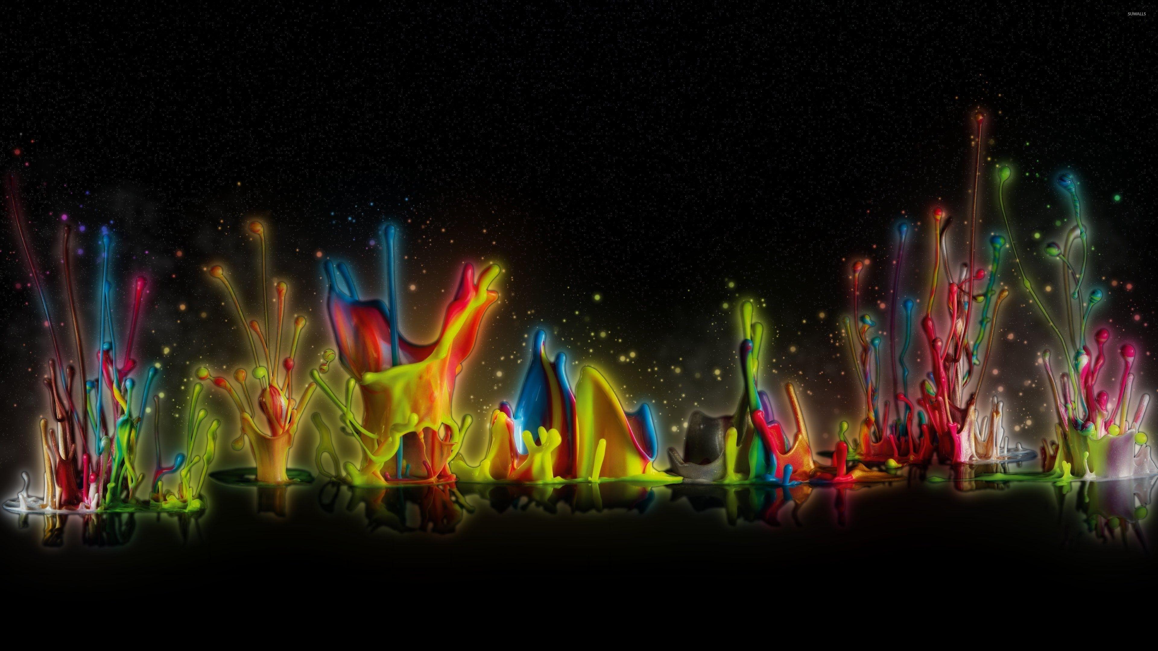 3840x2160 Paint Splatter Wallpaper
