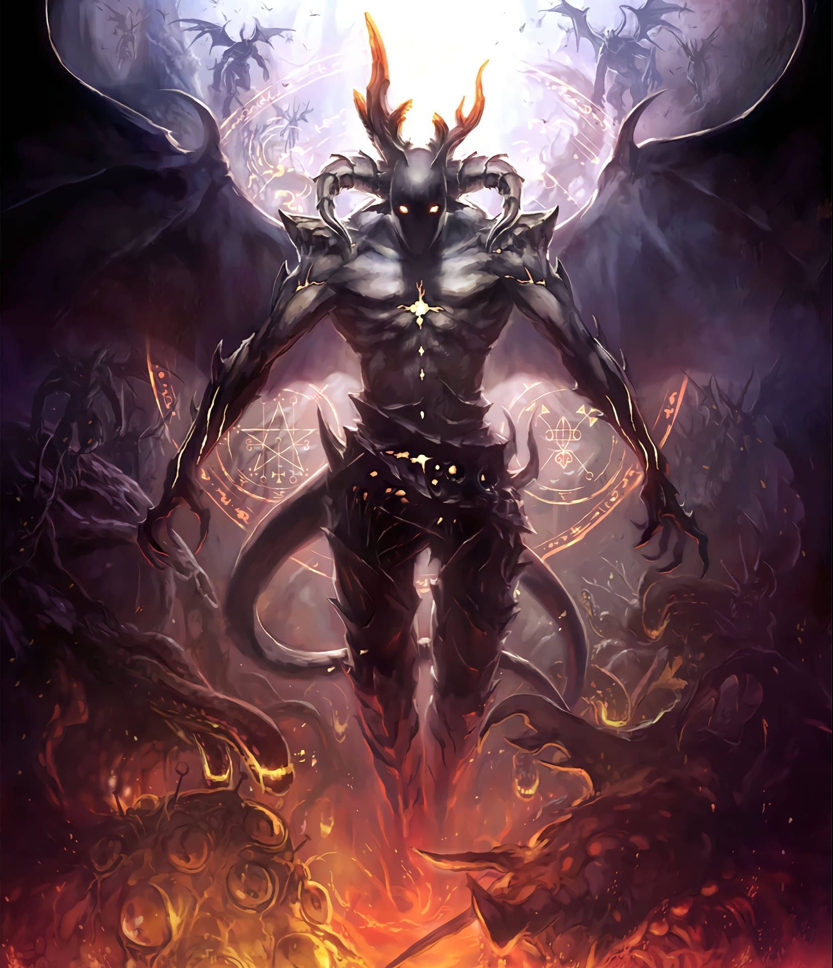 1653x1920 Fantasy Devil With Wings Wallpaper