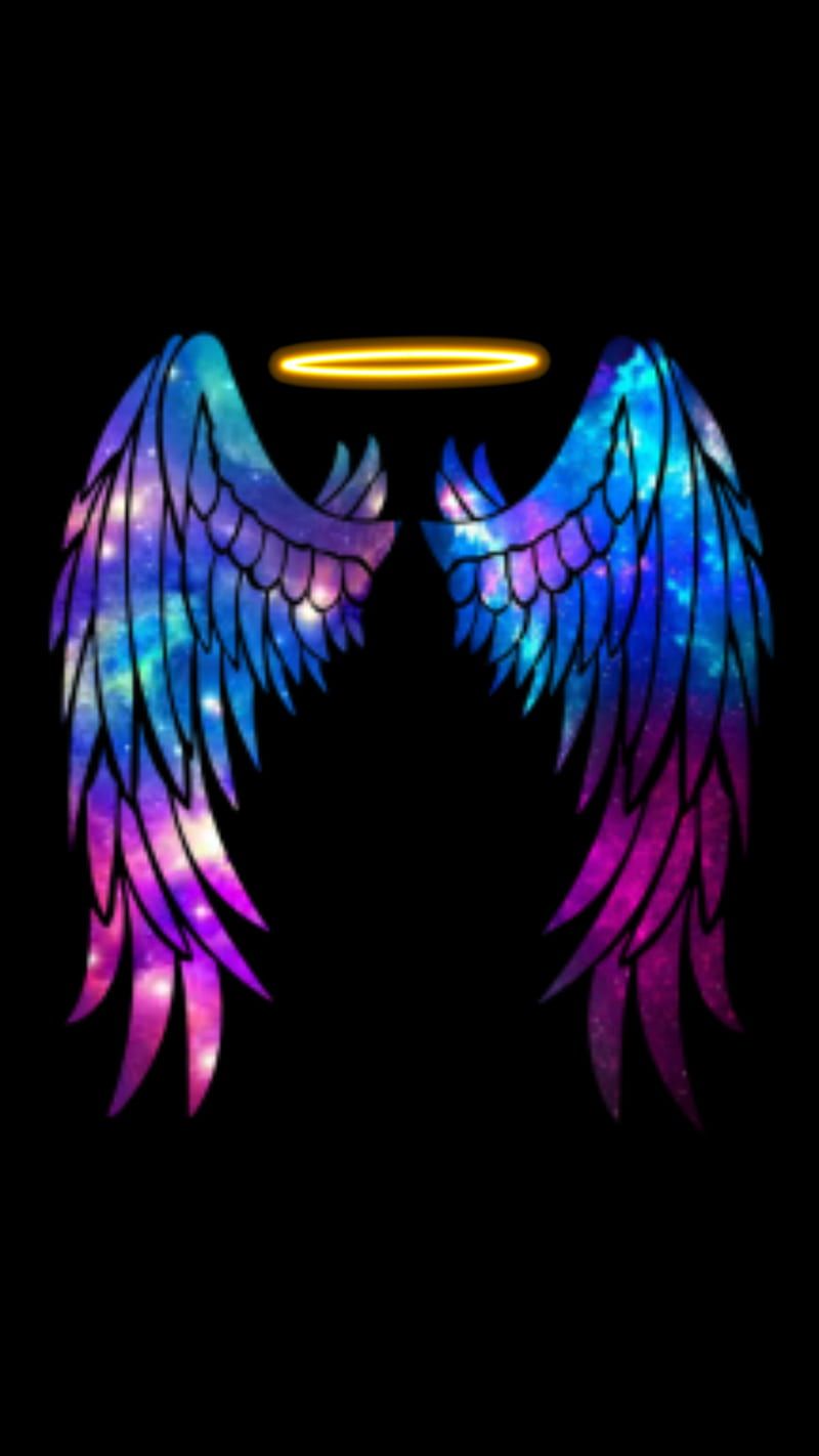 800x1422 HD angel wings wallpaper