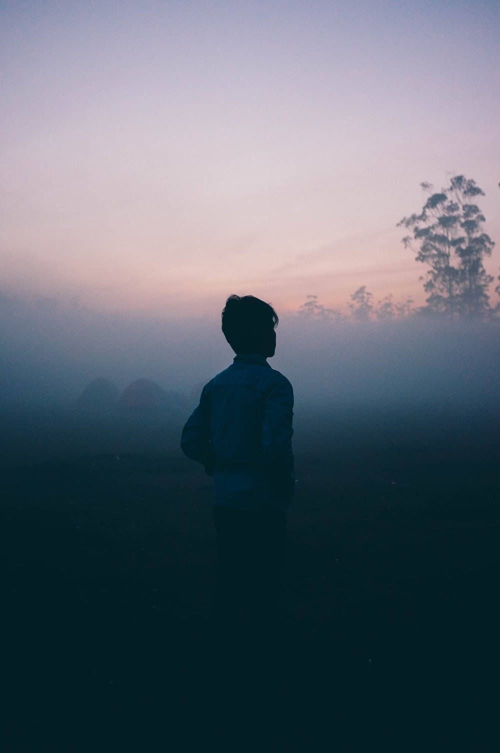 1000x1506 Download Single Man Foggy Forest Wallpaper