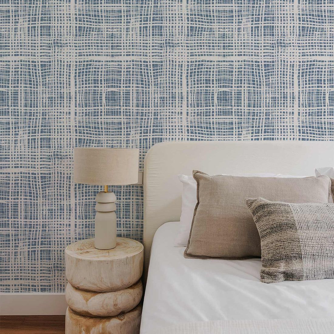 1100x1100 Blue Wooden Tile Design Wallpaper