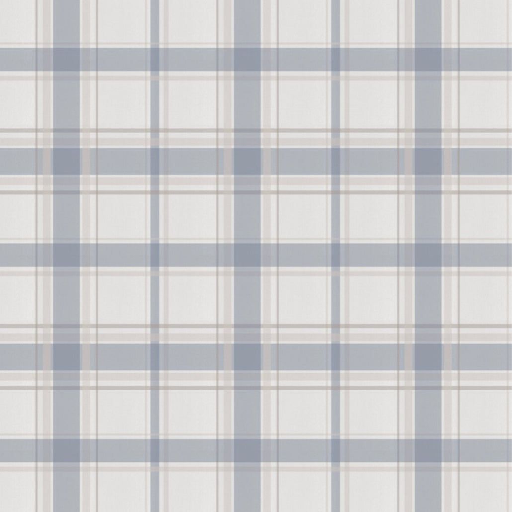 1030x1030 Woven Gingham Wallpaper. Classic Blue & White Pattern