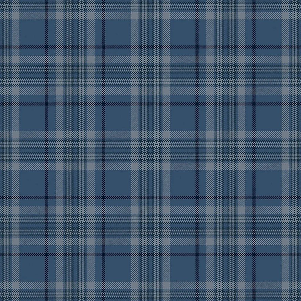 1024x1024 Traditional Check Wallpaper in Navy