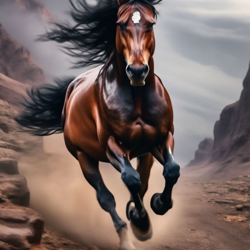 1024x1024 Let the bay horse go into the meadows
